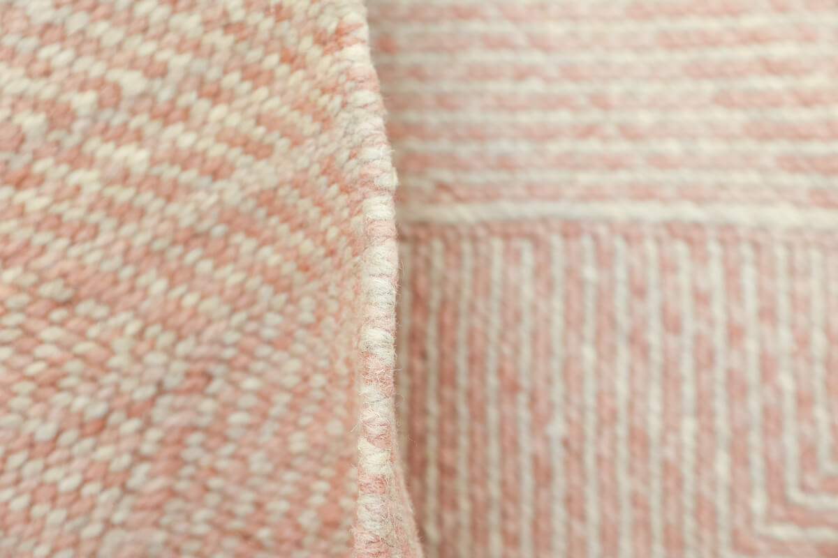 Customizable Made-to-Order Rose and Champagne Blush Moroccan Zanafi Runner Rug - Available in 3 Colorways