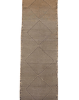 Two-tone Zanafi Flatweave Moroccan Wool Rug (Made-to-order) - Black + Sand