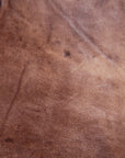 Toffee Hand-made natural leather pouf cube