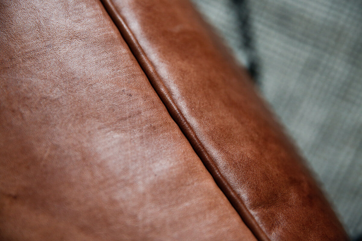 AVAILABLE FOR PRE-SALE -Hand-made natural leather pouf cube - 18&quot;x18&quot;x14&quot; inches - Available in Brown, Black and White