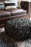 Shag Leather Floor Cushion Handmade in Morocco - Square - 21"x21"x10"inches