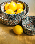 Handmade Ceramic Splatter Paint Bowls - Available in 3 Sizes - Multicolor Teal