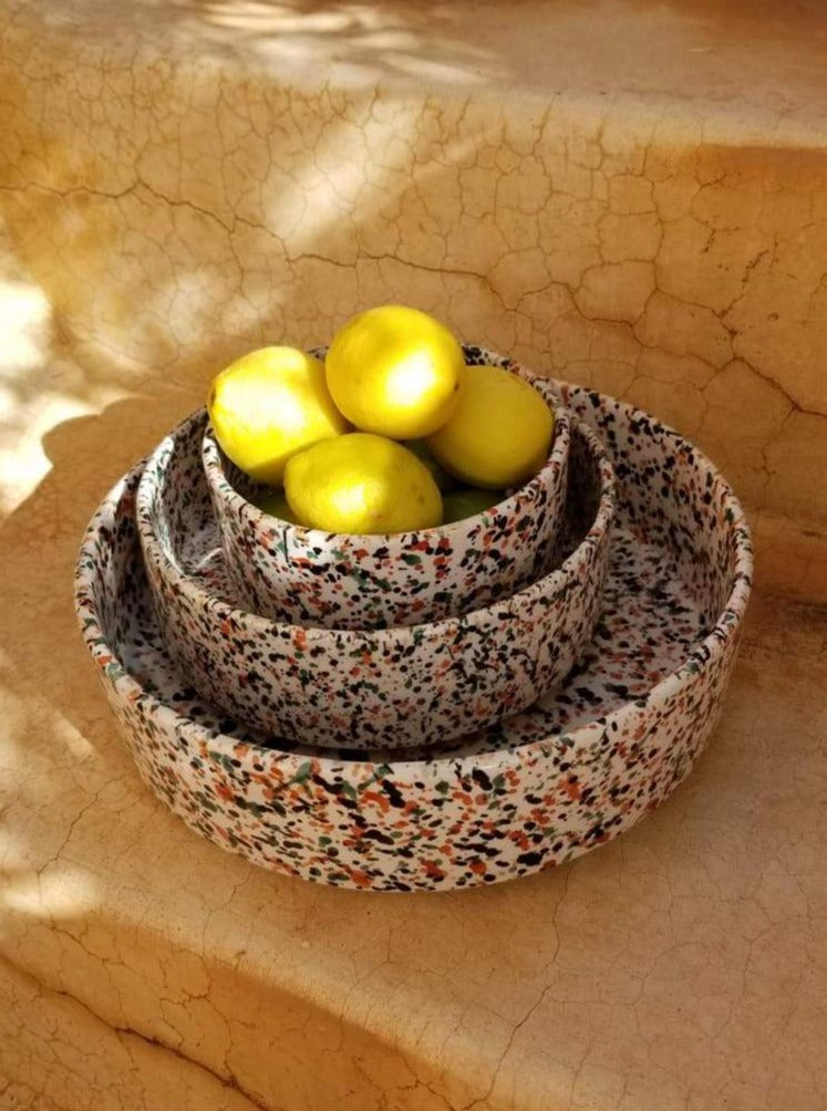 Chabi Chic Handmade Splatter Painted Ceramic Cups - Masala - OUIVE