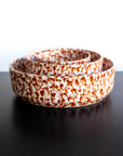 Set of 3 - Chabi Chic Handmade Ceramic Splatter Paint Nesting Bowls - Rust/Terracotta