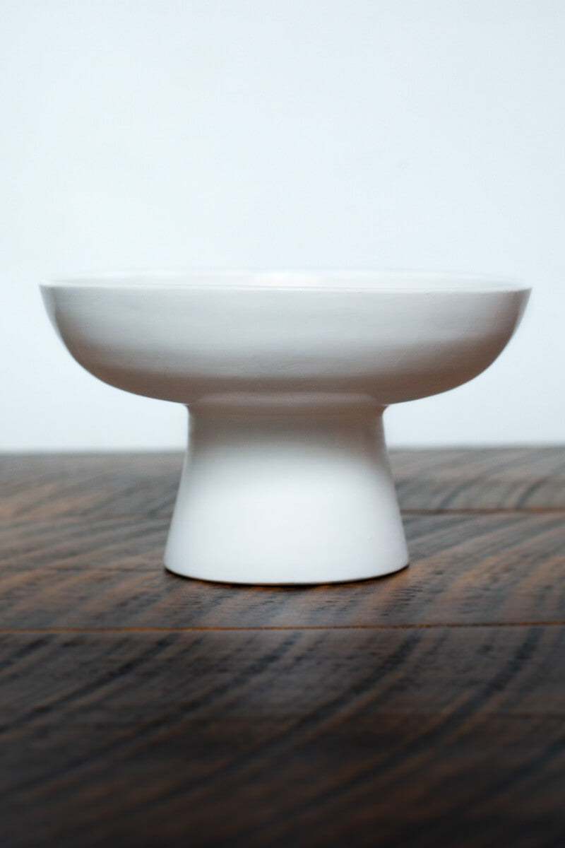 Chabi Chic Handmade White Tadelakt Fruit Bowl - Available in 2 sizes