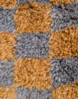 Made-to-Order Coral & Sage Checker Board Moroccan Wool Area Rug - Available in 3 Color Combinations