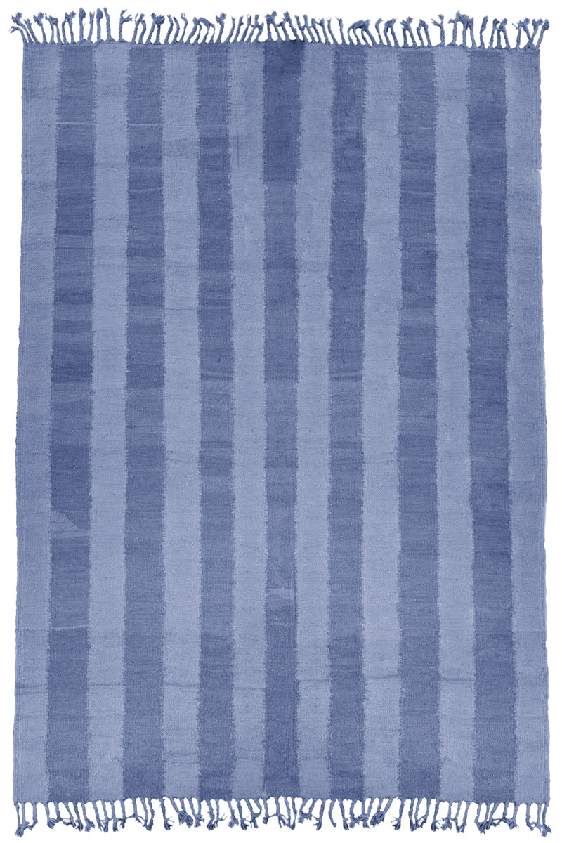 Dusty Rose Customizable Striped Flatweave Moroccan Kilim Rug - Made-to-order - Available in 2 colorways