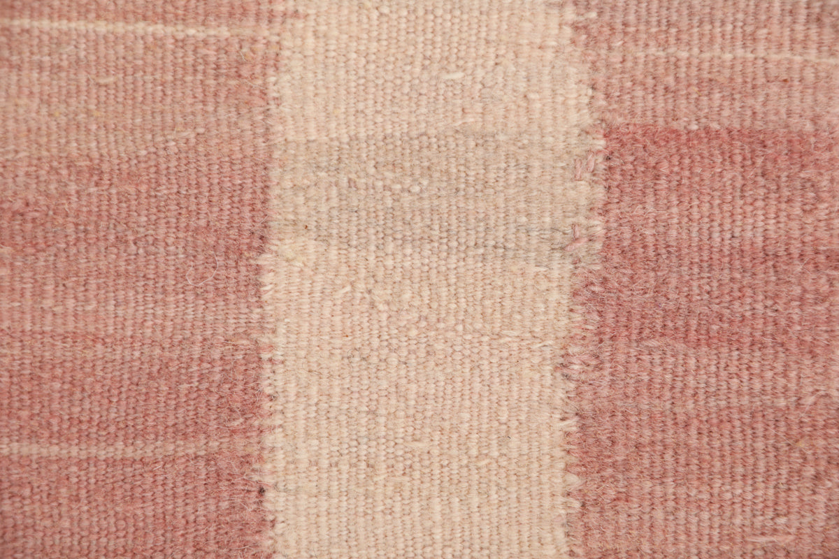 Dusty Rose Customizable Striped Flatweave Moroccan Kilim Rug - Made-to-order - Available in 2 colorways