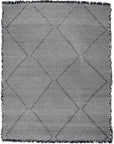 Black + White Made-to-order Zanafi Moroccan Wool Rug