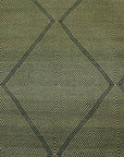 Black and Olive Green Made-to-order Zanafi Moroccan Wool Rug - Available in 4 Colorways