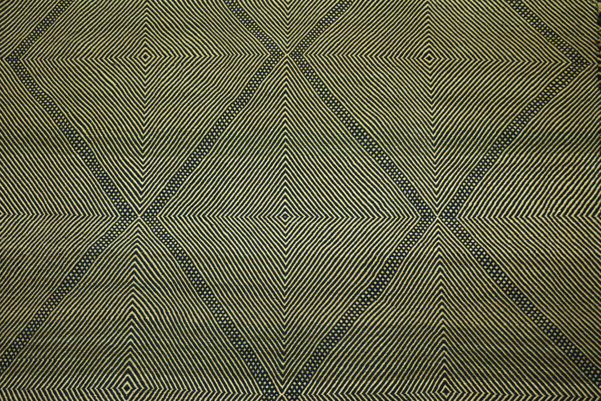 Black and Olive Green Zanafi Moroccan Wool Rug - 6 x 8&#39;