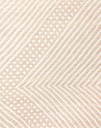 Close up of weaving on Champagne Blush + White Made-to-order Zanafi Moroccan Wool Rug