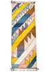 "Springfield" Color Block Moroccan Runner Rug - 9'7" x 3'6"