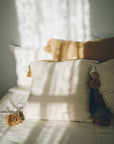 23" Moroccan Pom Pom Pillow - Linen