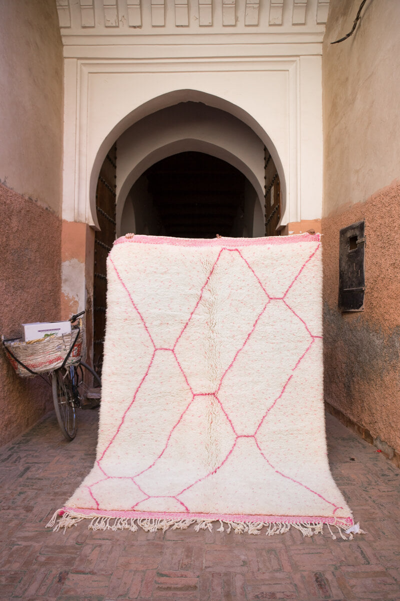 Pink Beni Ourain Moroccan rug