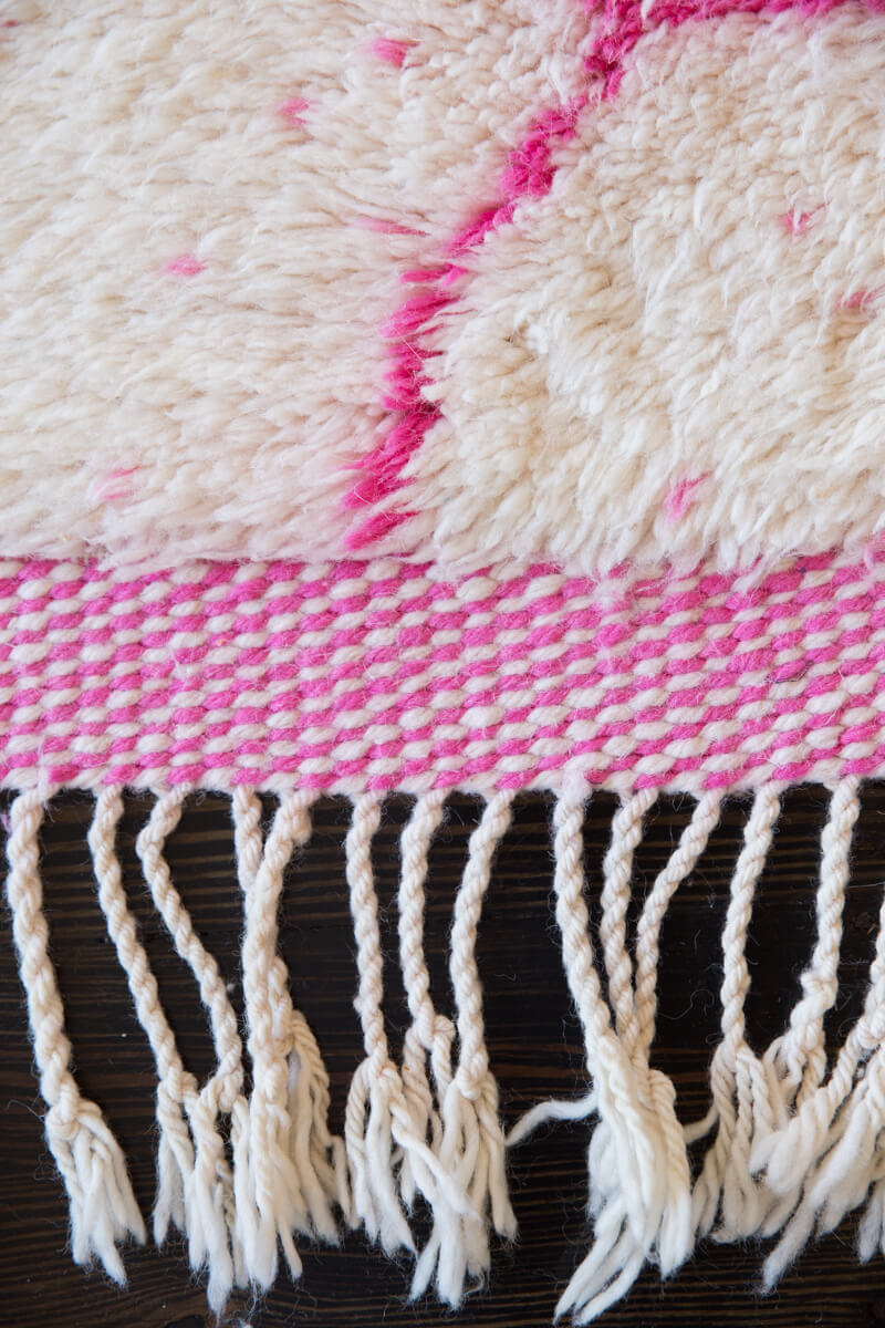 100 percent wool handmade Moroccan area rug