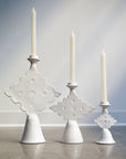 Chabi Chic White Diamond Tadelakt Candle Holder - Available in 3 sizes