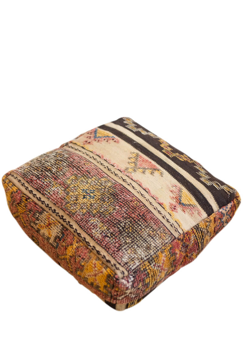 Vintage Moroccan Rug Pouf - 02